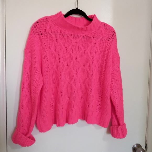 It's Our Time Sweaters - Neon Pink Sweater